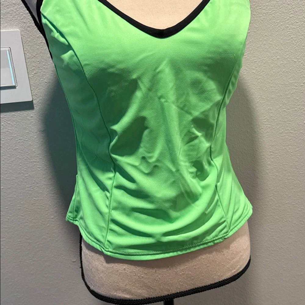 Miraclesuit Green Strappy Women's Tankini Top Size 12